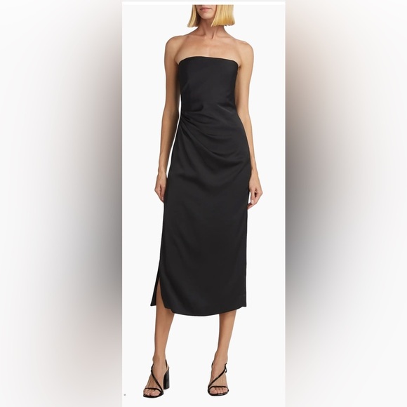 NWT Derek Lam 10 Crosby Harriet Strapless Midi Black Dress , size 4 - Picture 8 of 15